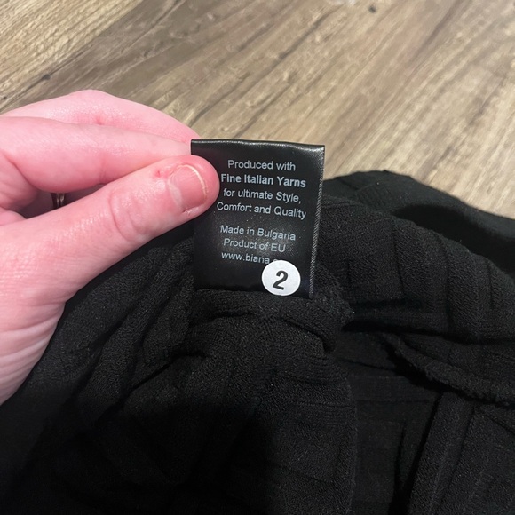 Biana's Vera Square Detail Knit Sheath Dress in Black - Picture 7 of 10